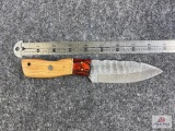 [678] Damascus Blade Hunter w/Sheath