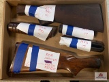 [707] Rem Model 10 stock and forearm, two Rem Model 17 forearms, Rem shotgun stock