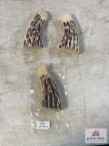 [730] Three sets of imitation stag grips (Colt?)