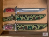 [685] Two fixed blade Case knives with nylon sheaths