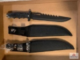[688] Two fixed blade knives w/nylon sheaths