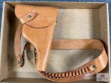 [736] Reproduction Nambu style leather flap holster & rig