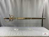 [353] Decorative broad sword with brass handle