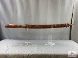 [355] Decorative Asian style sword with wooden handle & sheath
