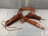 [281] Tooled Leather Double Gun Rig w/Cartridge Loops