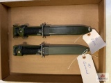 [344] Two M1 Garand Bayonets w/Sheaths