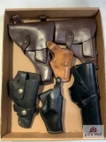 [298] Six Leather Holsters