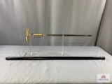 [359] Cane/Sword w/Brass Handle