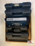 [252] Five empty handgun cases: Beretta, Taurus, etc.