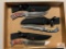 [240] Three fixed blade knives w/sheaths