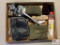 [534] Sportsman's Lot: Binoculars, 2 compasses, fishing rods/reels, vests, etc