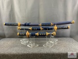[252] Set of 3 oriental-style swords