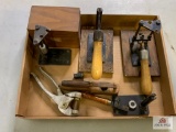 [390] Loading presses, implements, and wooden file card box