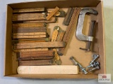 [544] Carpenter's rules, C-clamp, nuts/bolts
