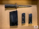 [545] Bayonet, 2 pistol mags, m-14 style mag