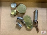[550] Cap tins, tinder box, other small misc. items