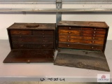 [561] Two drop front storage case/cabinets
