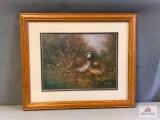 [571] Framed Wildlife Print: Bobwhites