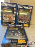 3 Walthers Scenic RR building kits