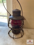 Keystone B&O RR signal lantern w/ red lens