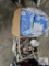 Box of 3M protective coveralls and assortment of sprayer guns