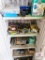 tan cabinet and contents