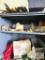 grey metal cabinet and contents