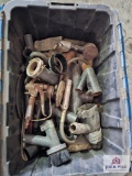 Black tote of misc. parts