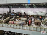 Misc. air power tools on wire shelf