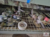 Misc. air power tools on wire shelf
