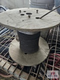 Spool of cable in wire shelf