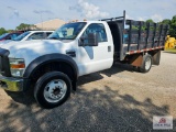 2010 ford F-450 super duty XL has lift gate & flatbed has key & title & Starts showing 34131 miles
