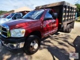 2007 Dodge ram 3500 dually diesel with flatbed has keys & title & Starts showing 63415 miles VIN