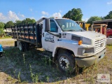 2006 Chevy C4500 with flatbed has key & title nonrunning VIN 1GBE4C1246F403016