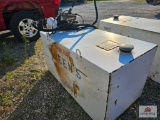White Diesel fuel tank with pump