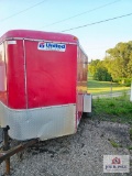 2009 United RED V-nose box trailer Approx. 10X6 VIN 48BTE10139A104508 no title