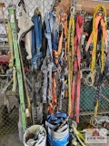 Selection of safety harnesses & bucket etc.