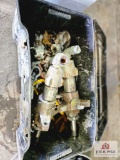 Black tote of parts & fittings