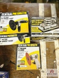 central pneumatic air orbital sander & 5