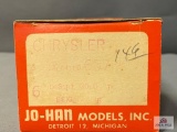 Original Jo/han Models Inc. Box for a 1957 Chrysler, Desert Gold & Beige in color - Scale Model Box