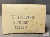 Original Dealership Promotional Model Car 1973 Firebird, Sunlight Yellow in color box - BOX ONLY