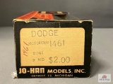 Original Jo/han Model Car Box 1961 Dodge, Beige in color - BOX ONLY
