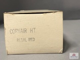 Original Promotional Box 1966 Corvair Hardtop, Regal Red in color - BOX ONLY