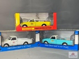 3 Gear First Die Cast Model Trucks, 3 1968 Chevrolet C-10 Pickup Trucks Die Cast Model in box