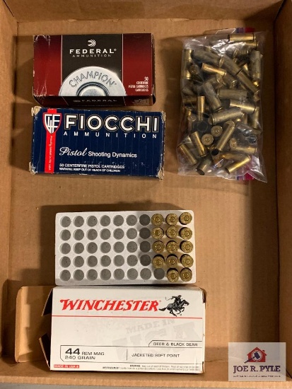 [465] Ammo Lot: .44 Mag, .44 Rem Mag and .357 Mag with assorted casings
