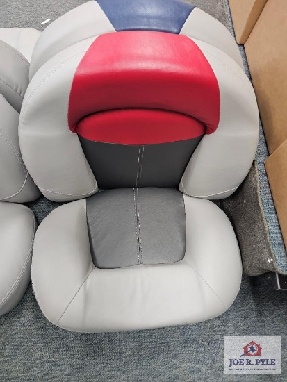 Cream-Red-Gray Seat