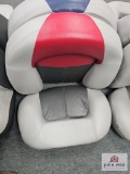 Cream-Red-Gray Seat