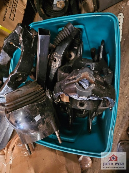 Green Tote of Misc. Parts