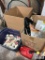 Two boxes - One Purple Tote - Red Gas Can in Floor