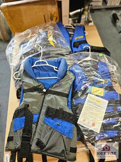 Lot of Blue/Gray/Black Lifejackets